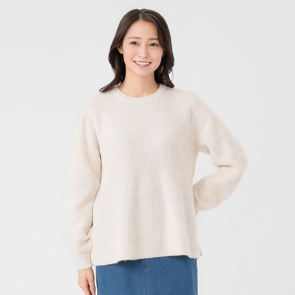 畦ペプラムニット レディス ESSEME(エシーム) 691046 | イオンスタイル