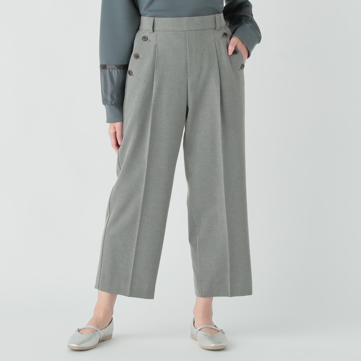 もっちり裏起毛ワイドパンツ レディス ESSEME(エシーム) 5382533