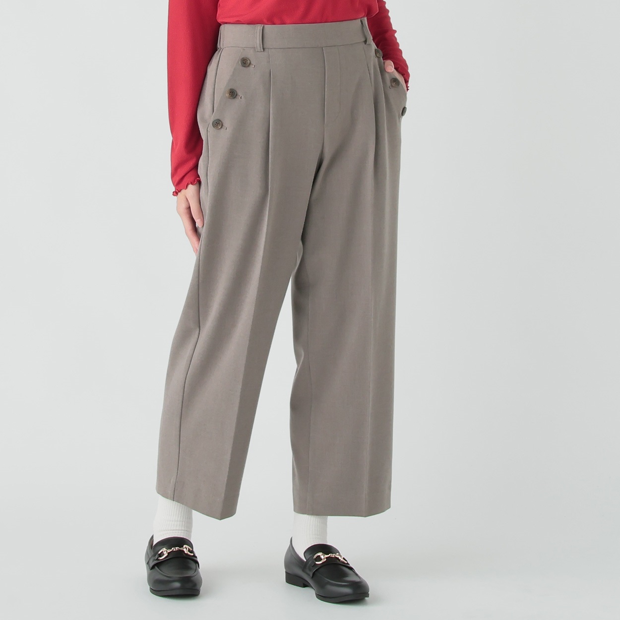 もっちり裏起毛ワイドパンツ レディス ESSEME(エシーム) 5382533