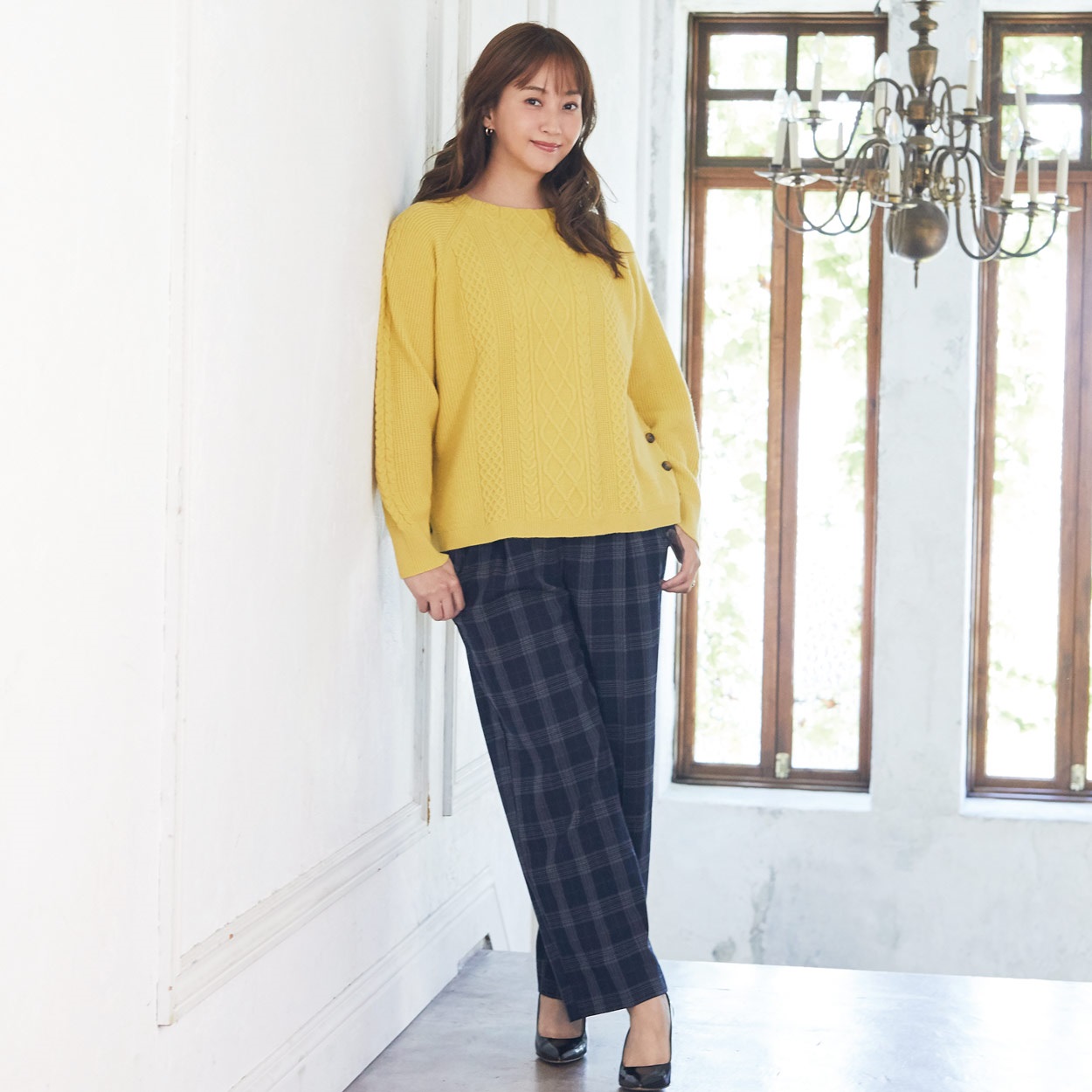 もっちり裏起毛ワイドパンツ レディス ESSEME(エシーム) 5382533