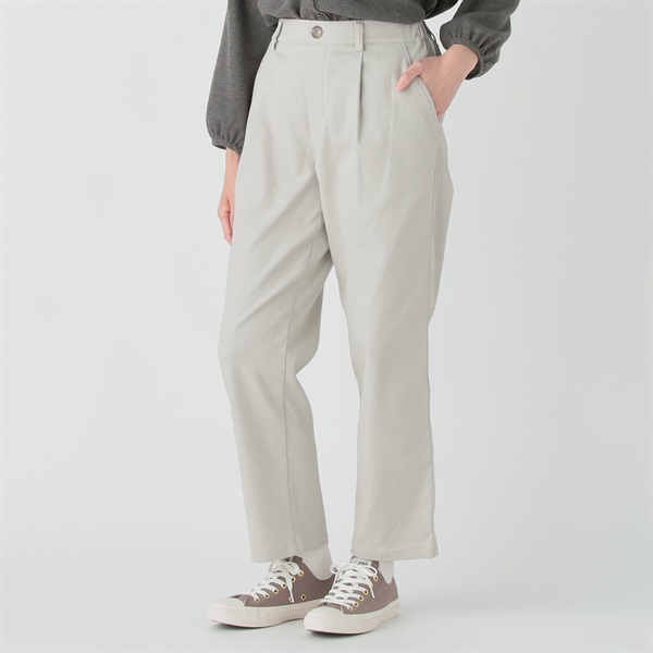 裏起毛ツイルタックセミワイドパンツ レディス ESSEME(エシーム