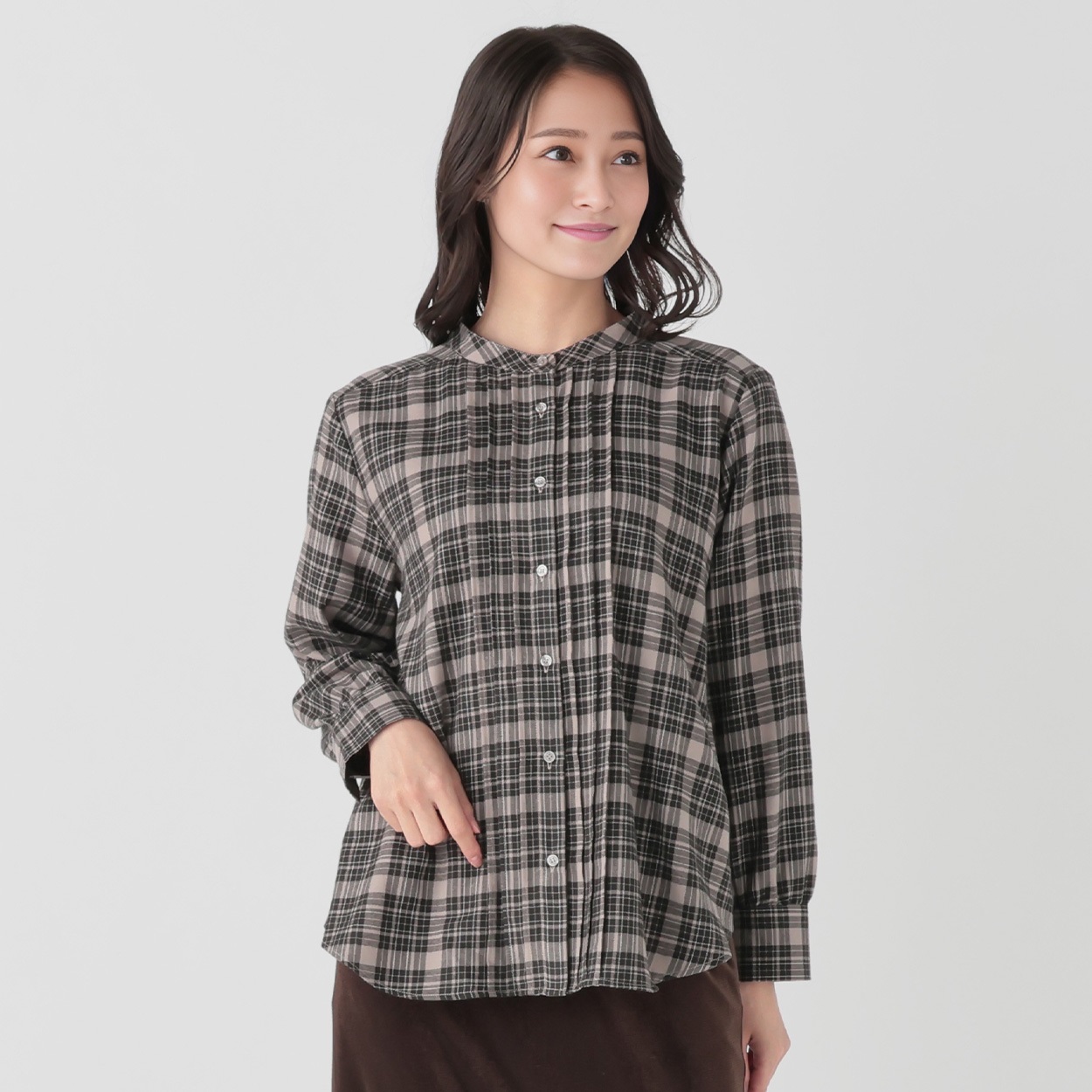 ピンタック前開きブラウス レディス ESSEME(エシーム) 515765 | イオン