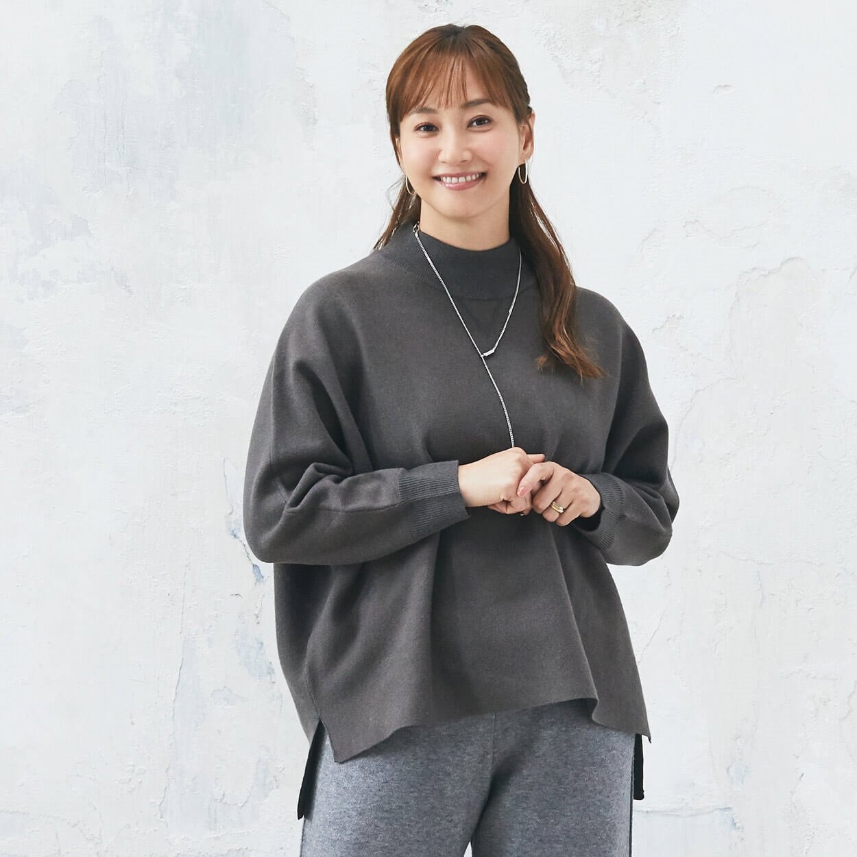 ESSEME×藤本美貴さんコラボ ハイネックドルマンニット レディス ESSEME