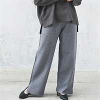 ESSEME×藤本美貴さんコラボ サイドスリットニットパンツ レディス