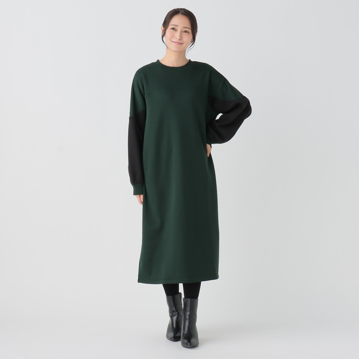 裏起毛配色ワンピース レディス ESSEME(エシーム) AE252HY290 | イオン