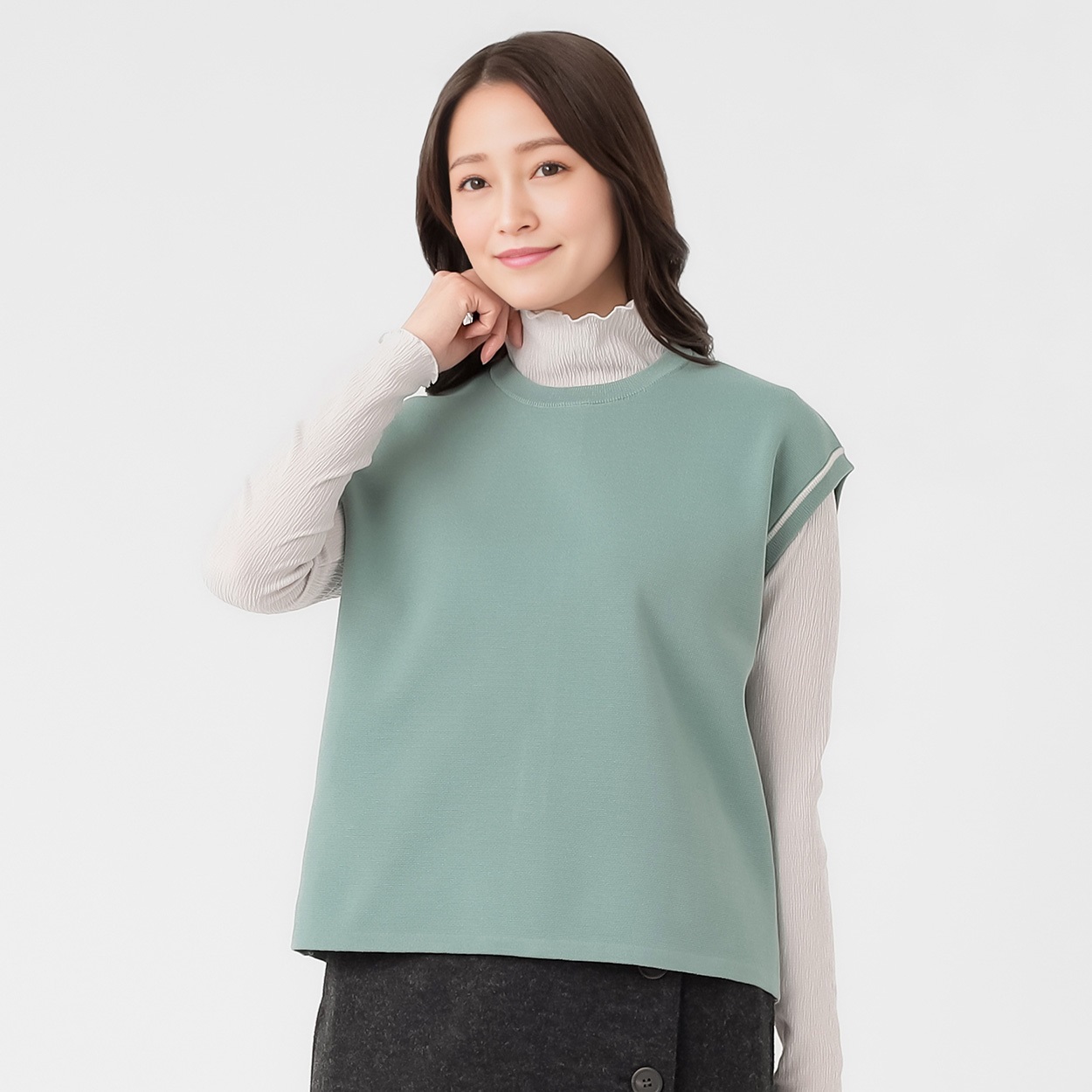 配色ボクシーベスト レディス ESSEME(エシーム) 691056 | イオン