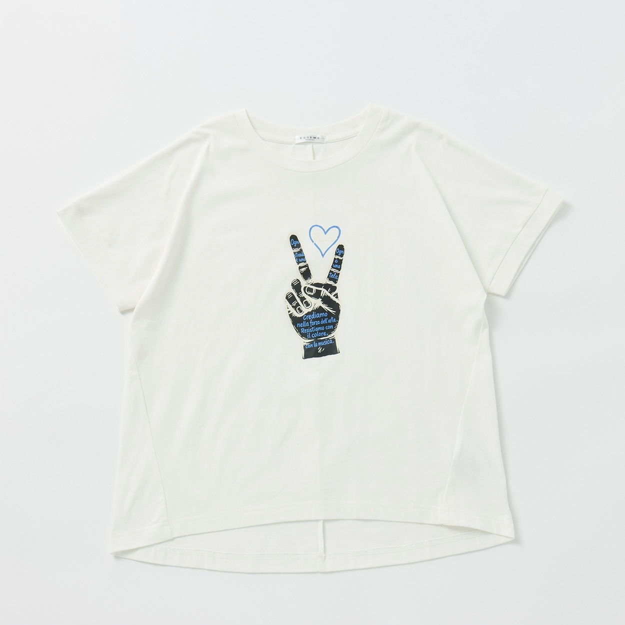 アートピースTシャツ レディス ESSEME(エシーム) 350017J(シロ-M)