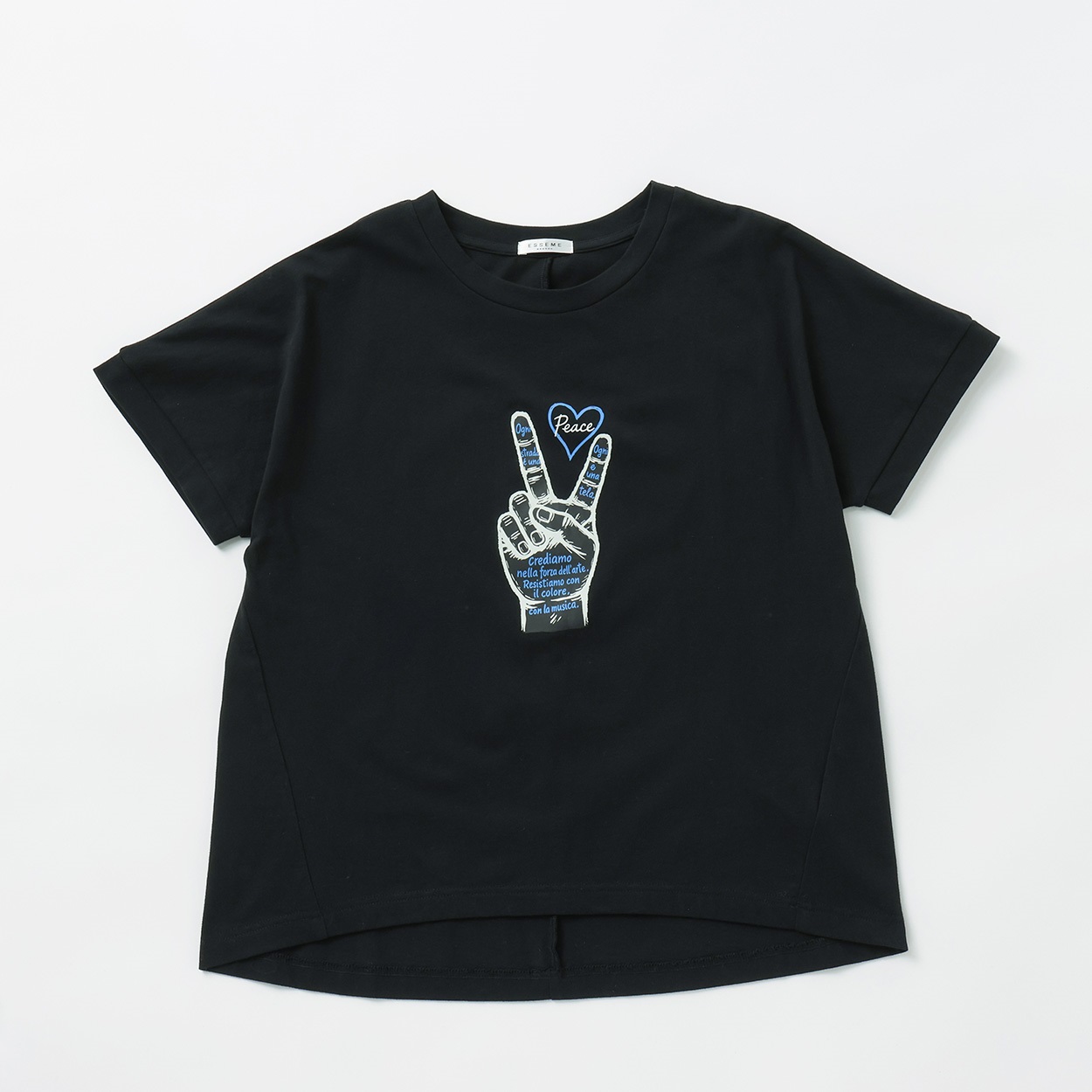 アートピースTシャツ レディス ESSEME(エシーム) 350017J(クロ-M)