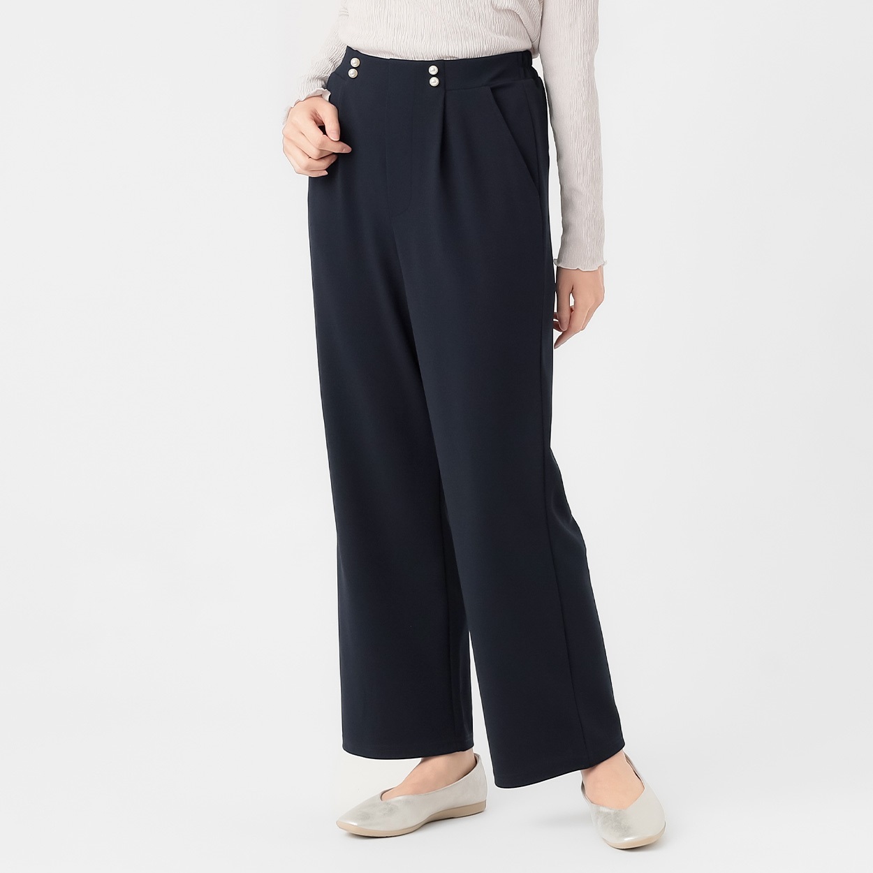 パール付ワイドパンツ レディス ESSEME(エシーム) 232245 | イオン