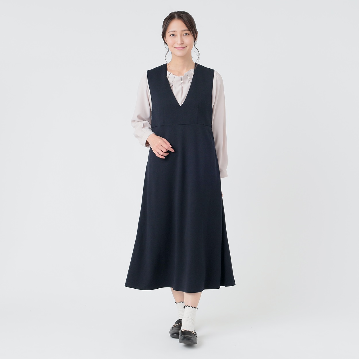 ポンチVネックジャンスカ レディス ESSEME(エシーム) 391842