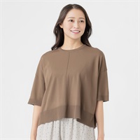 ドライレーヨンボクシーニット レディス ESSEME(エシーム) 695249(チャ-M)