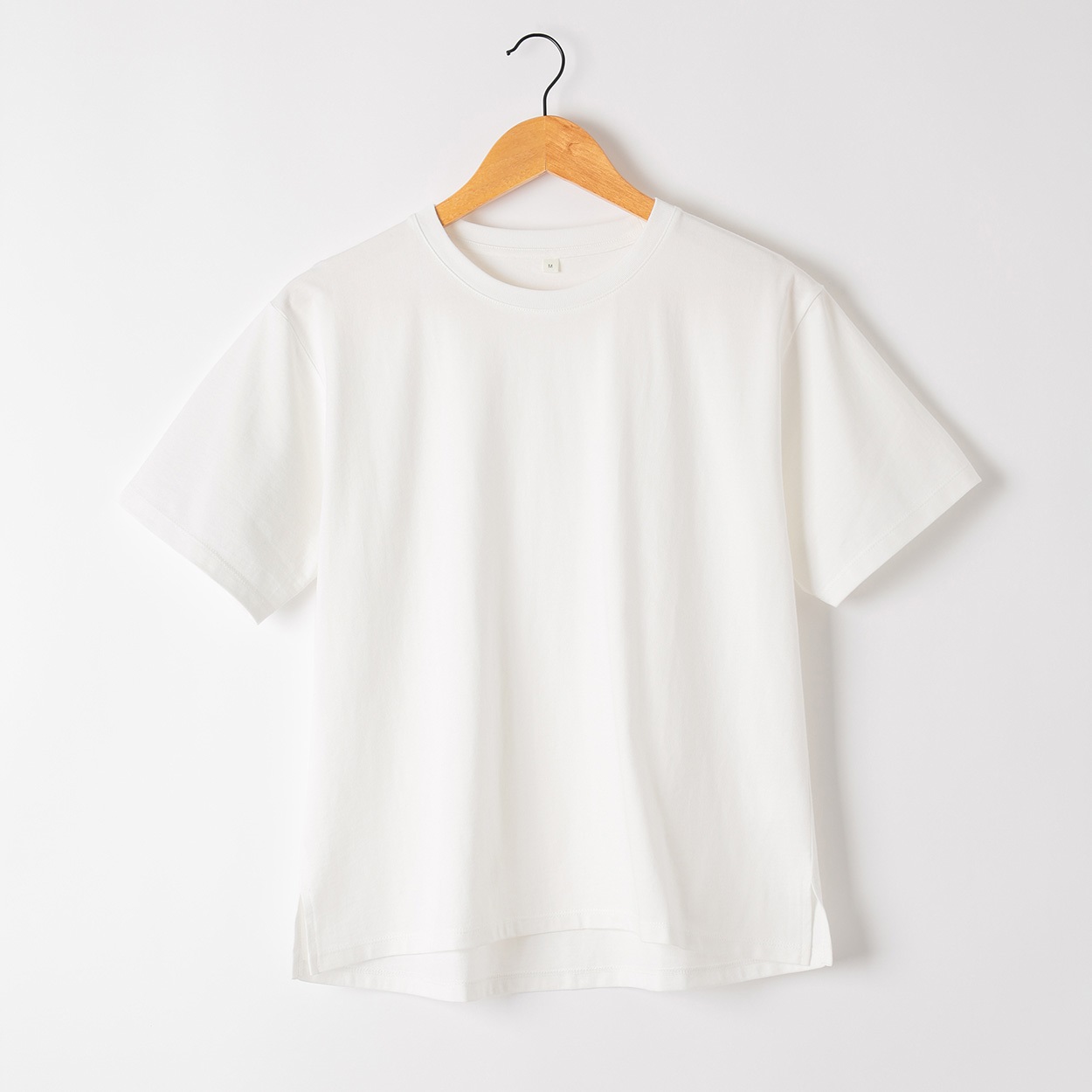 オーガニックコットン半袖Tシャツ レディス ESSEME(エシーム)(シロ-M)