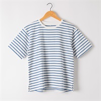 オーガニックコットン半袖Tシャツ レディス ESSEME(エシーム)(Ａアオ-M)