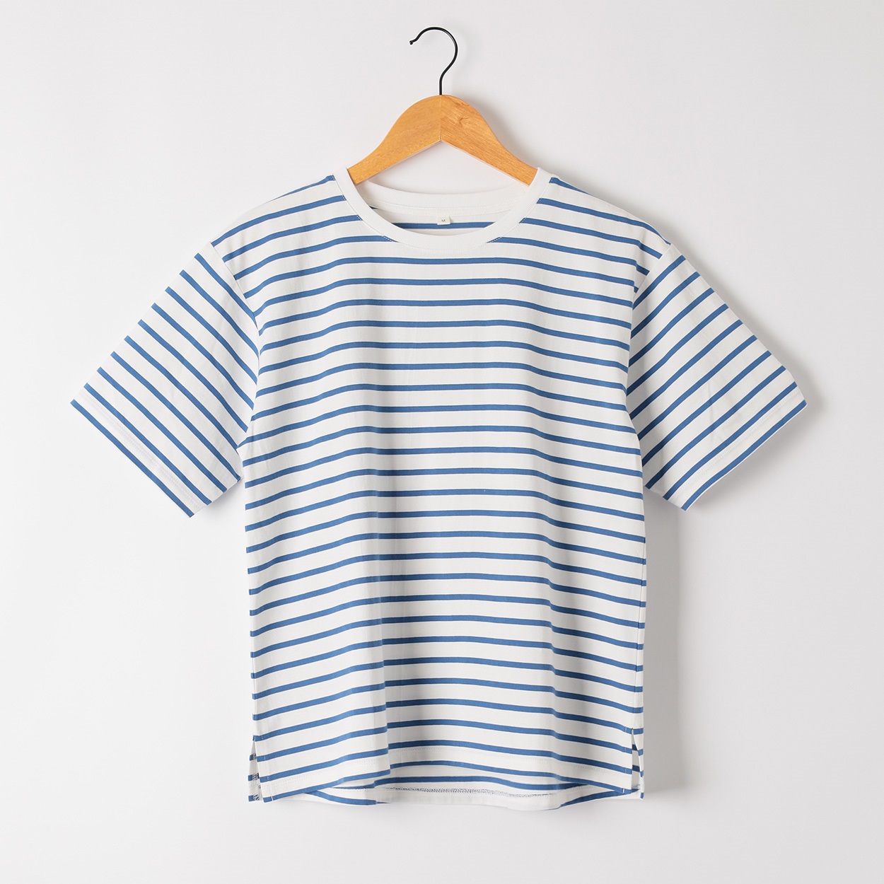 オーガニックコットン半袖Tシャツ レディス ESSEME(エシーム)(Ａアオ-L)