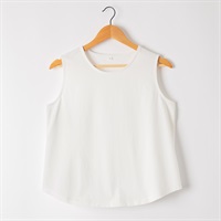 オーガニックコットンノースリーブ レディス ESSEME(エシーム)(シロ-M)