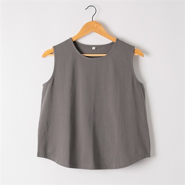 オーガニックコットンノースリーブ レディス ESSEME(エシーム)(チャコ－ルグレ－-M)