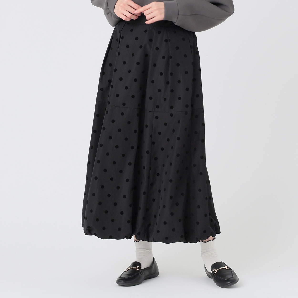 フロッキードットバルーンスカート レディス ESSEME(エシーム) 391816