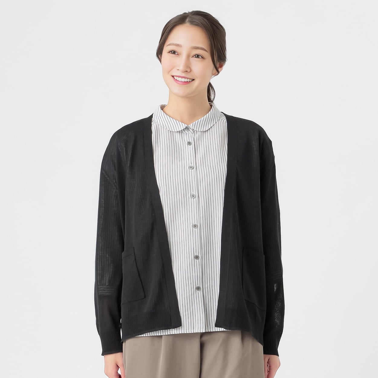 綿ポリエステルトッパー レディス ESSEME(エシーム) 691543(クロ-L)