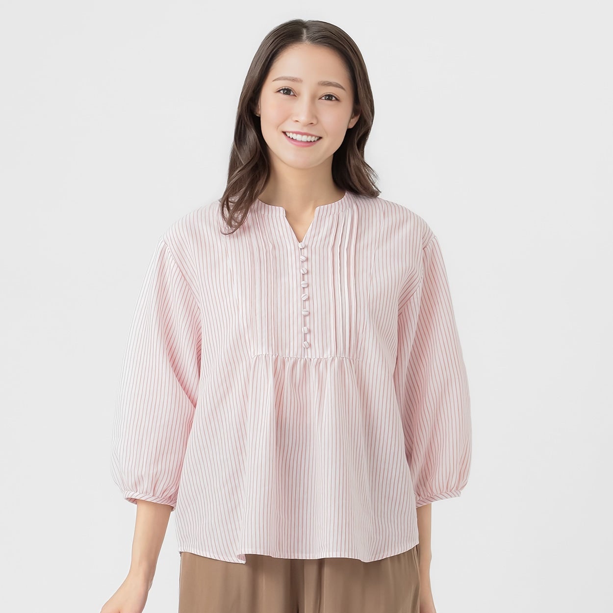 ELIN エリン 21SS ASYMMETRY CACHECOEUR SHIRT 12101-11-2206 アシンメトリーカシュクールシャツ リネン混コットン長袖シャツ ブラック レディース ELIN エリン 21SS ASYMMETRY CACHECOEUR SHIRT 12101-11-2206