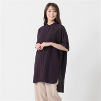 レーヨン麻バンドカラーチュニック レディス ESSEME(エシーム) 71211-6E(コイチャ-M)