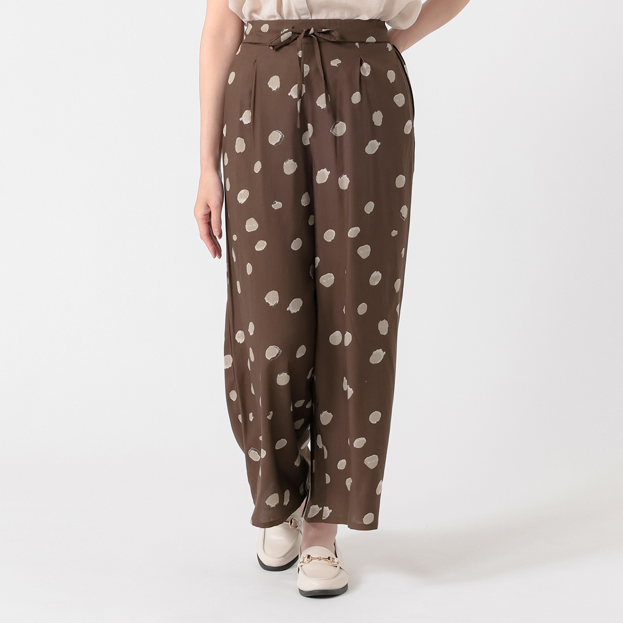 ひんやりプリントパンツ レディス ESSEME(エシーム) 588-4648-26(Ａウスチャ-XL)