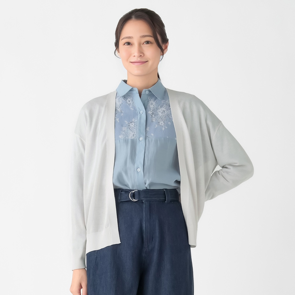 シャイニーシアートッパー レディス ESSEME(エシーム) 691544(アイボリー-XL)
