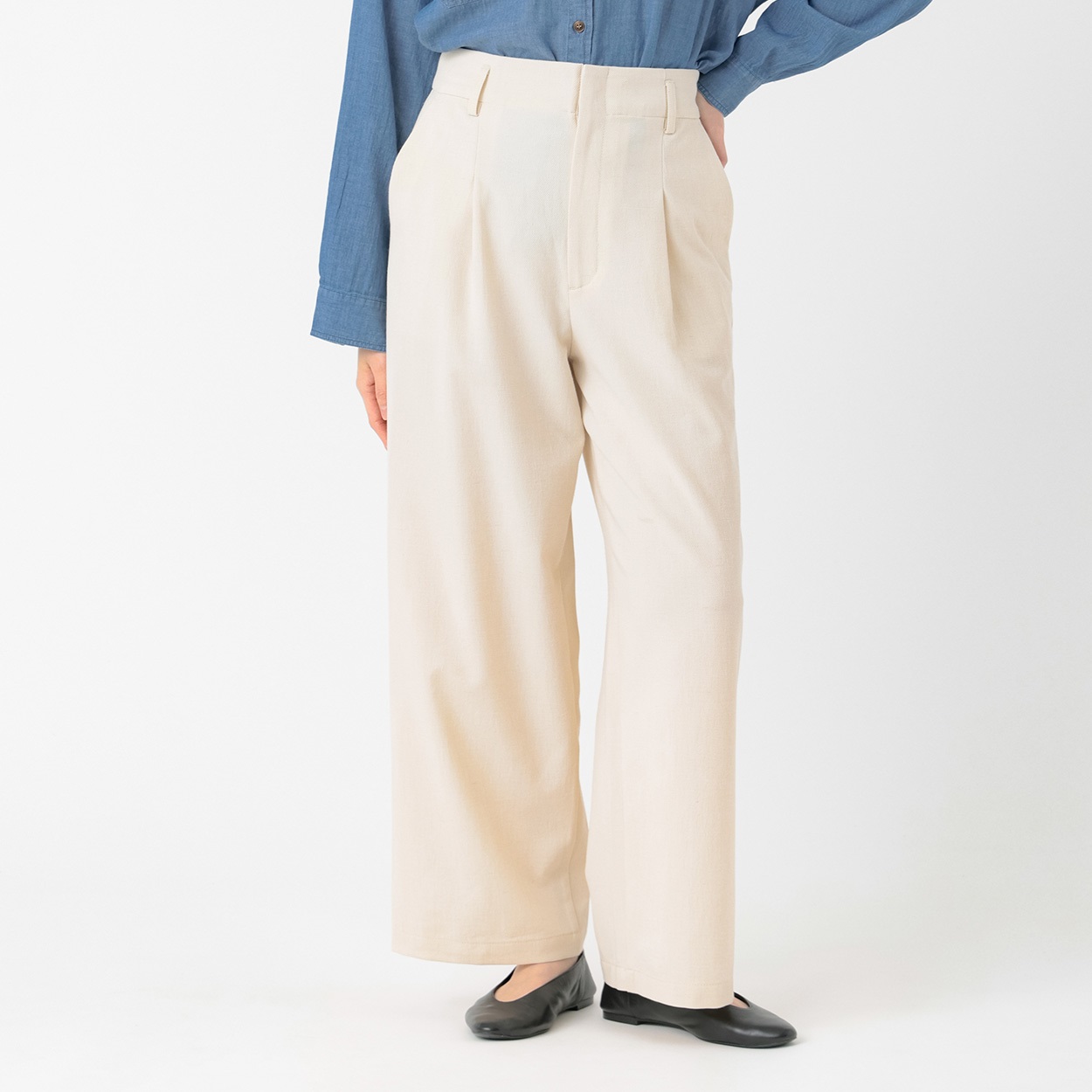 麻混カルゼワイドパンツ レディス ESSEME(エシーム) 5399513 | イオン