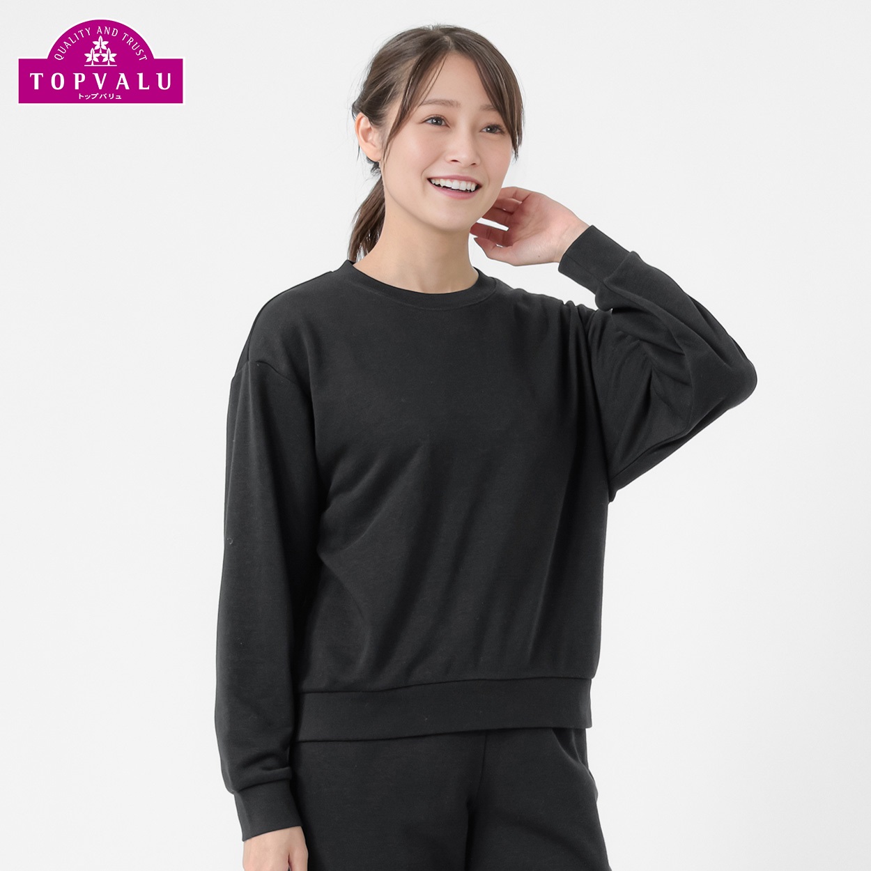 100年企画 裏毛スウェットシャツ レディス TB1883S0796R(クロ-XL)