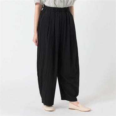 ポプリンワッシャーバレルパンツ レディス ESSEME(エシーム) 391851(クロ-M)