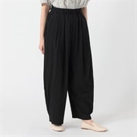 ポプリンワッシャーバレルパンツ レディス ESSEME(エシーム) 391851(クロ-M)