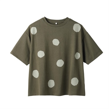 手書き風ドットプリントゆるTシャツ レディス Merrish Days(メリッシュデイズ) DA261HY327(コイミドリ-M)
