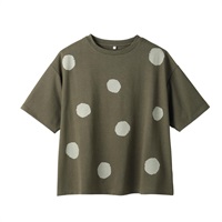 手書き風ドットプリントゆるTシャツ レディス Merrish Days(メリッシュデイズ) DA261HY327(コイミドリ-M)