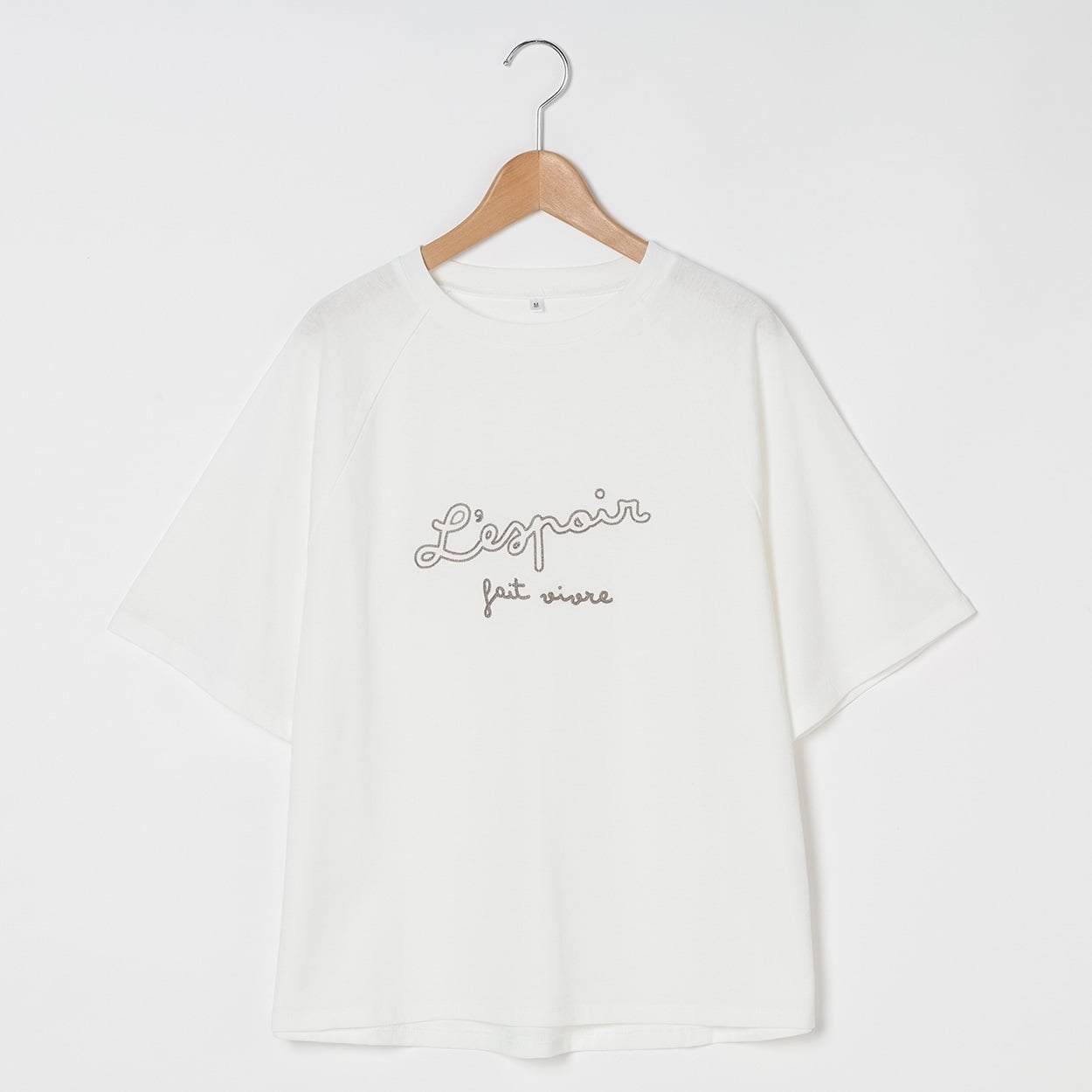 チェーン刺繍ラグランTシャツ レディス Merrish Days(メリッシュデイズ)  DA261HY328(アイボリー-M)