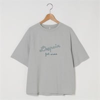 チェーン刺繍ラグランTシャツ レディス Merrish Days(メリッシュデイズ)  DA261HY328(ウスクロ-M)