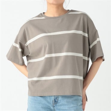 転換ワイドボーダービッグTシャツ レディス Merrish Days(メリッシュデイズ)  DA261HY337