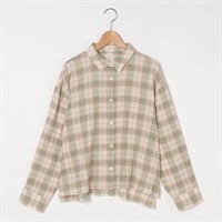 シャーリング先染めカラーシャツ レディス Merrish Days(メリッシュデイズ)  DA261LJ334(ウスミドリ-M)