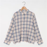シャーリング先染めカラーシャツ レディス Merrish Days(メリッシュデイズ)  DA261LJ334(ウスアオ-M)