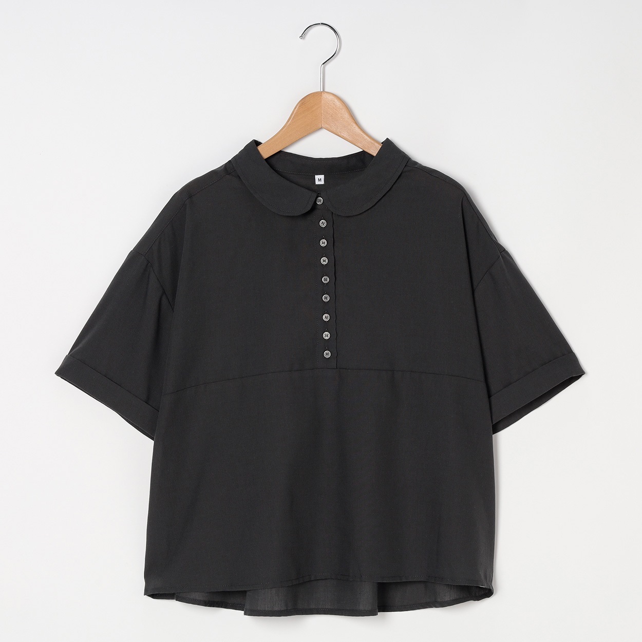 多ボタンちび襟シャツ レディス Merrish Days(メリッシュデイズ)  DA261LJ339(チャコ－ルグレ－-L)