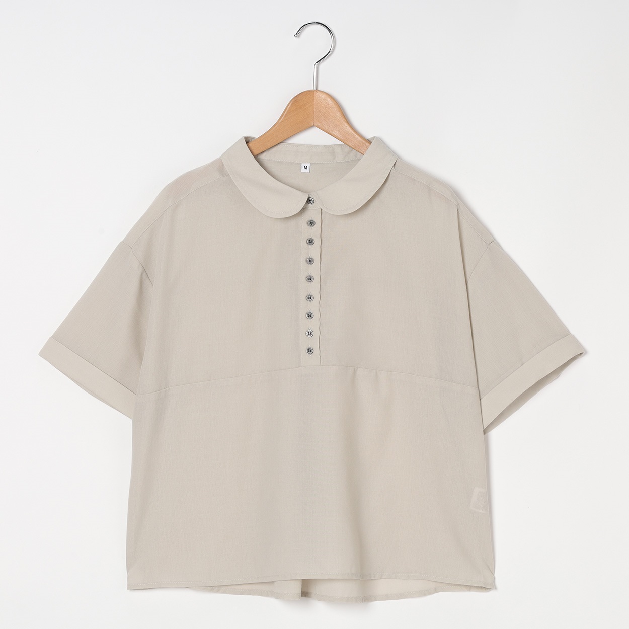 多ボタンちび襟シャツ レディス Merrish Days(メリッシュデイズ)  DA261LJ339(ウスチャ-M)