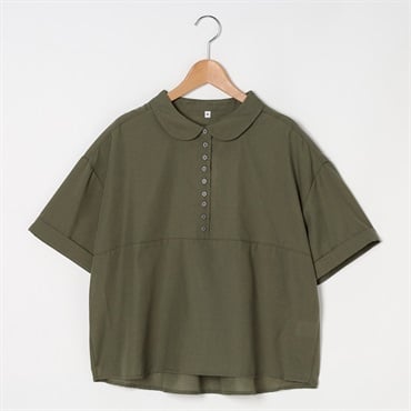 多ボタンちび襟シャツ レディス Merrish Days(メリッシュデイズ)  DA261LJ339(コイミドリ-M)