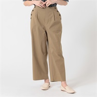 麻入りスラブストレッチパンツ レディス ESSEME(エシーム) 391857(チャ-M)