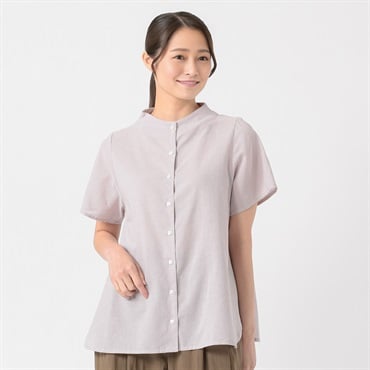 シングルガーゼボトルネックシャツ レディス ESSEME(エシーム) 71223-6E(ウスアカ-M)