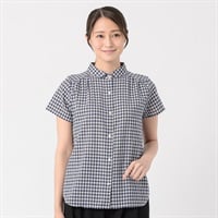 シングルガーゼちび襟シャツ レディス ESSEME(エシーム) 71224-6E(Ａアオ-M)
