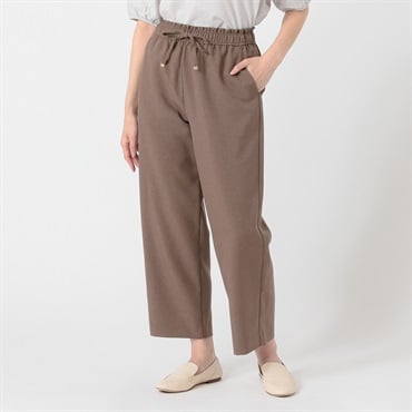 麻調セミワイドパンツ レディス ESSEME(エシーム) 5398513(チャ-S)