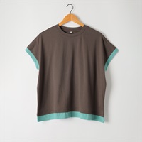 カラー配色Tシャツ レディス Merrish Days(メリッシュ デイズ) DA261HY348(コイチャ-M)