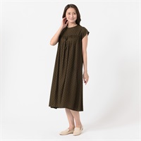 ドットドビー切替ワンピース レディス ESSEME(エシーム) 588-5643-26(チャ-M)