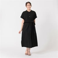 サイドリボンラップワンピース レディス ESSEME(エシーム) 391858-MK(クロ-M)