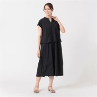 ドロストペプラムワンピース レディス ESSEME(エシーム) 391859-MK(コイアオ-M)