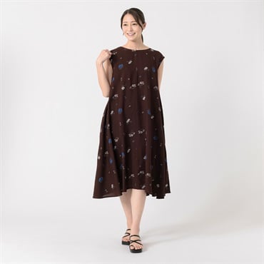 プリントAラインワンピース レディス ESSEME(エシーム) 588-5645-26(Ａチャ-M)