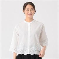 スカラップ刺繍ブラウス レディス ESSEME(エシーム) ESM26W036-MK(アイボリー-M)